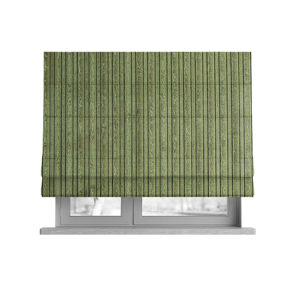 York High Low Corduroy Fabric In Lime Green Colour - Roman Blinds