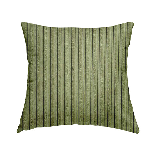 York High Low Corduroy Fabric In Lime Green Colour - Handmade Cushions