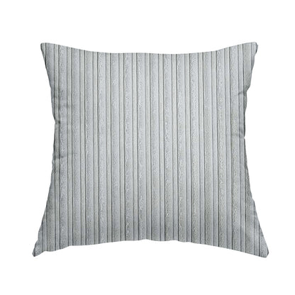 York High Low Corduroy Fabric In Silver Colour - Handmade Cushions