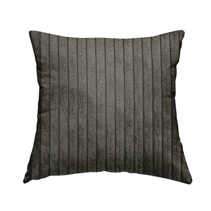 York High Low Chunky Corduroy Fabric In Charcoal Grey Colour Super Jumbo Cord - Handmade Cushions