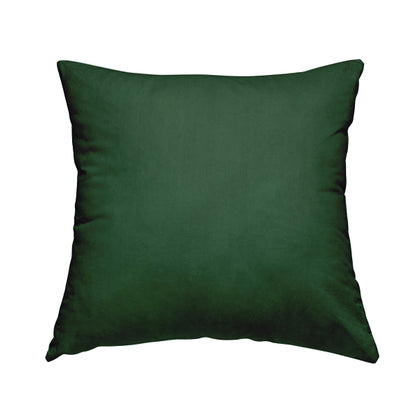 Zouk Plain Durable Velvet Brushed Cotton Effect Upholstery Fabric Basil Green Colour - Handmade Cushions