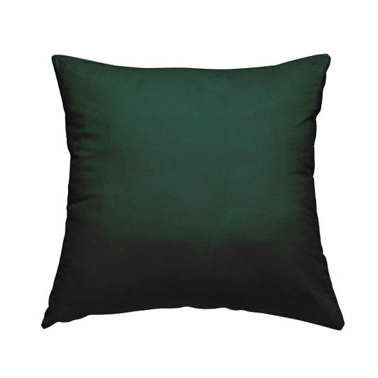 Zouk Plain Durable Velvet Brushed Cotton Effect Upholstery Fabric Forest Green Colour - Handmade Cushions