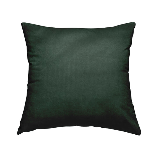 Zouk Plain Durable Velvet Brushed Cotton Effect Upholstery Fabric Army Green Colour - Handmade Cushions