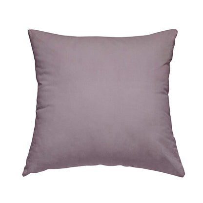 Zouk Plain Durable Velvet Brushed Cotton Effect Upholstery Fabric Lilac Purple Colour - Handmade Cushions