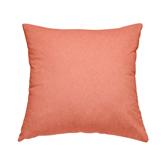 Como Soft Wool Effect Plain Chenille Quality Upholstery Fabric In Pink Colour - Handmade Cushions