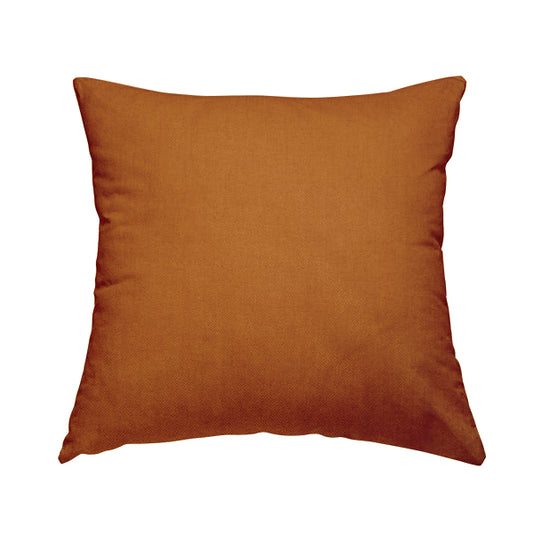 Aldwych Herringbone Soft Wool Textured Chenille Material Orange Furnishing Fabric - Handmade Cushions