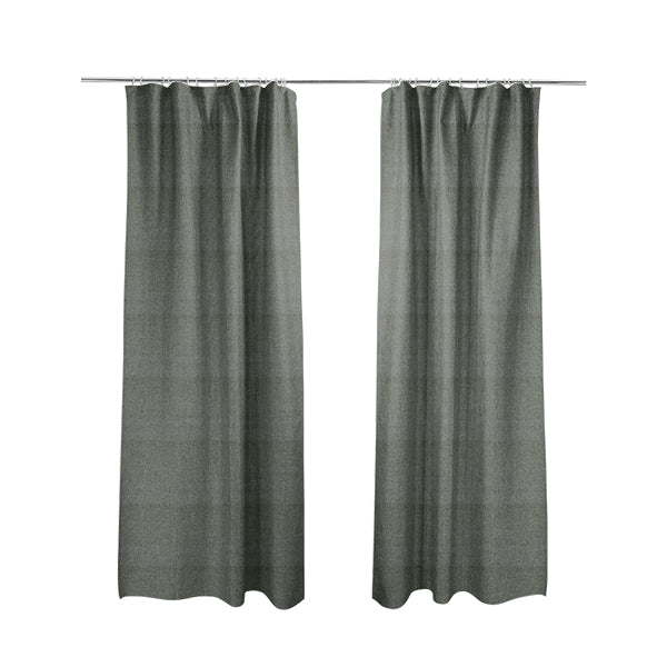 Cruise Ribbed Weave Textured Chenille Material In Grey Upholstery Curtain Fabric - Made To Measure Curtains