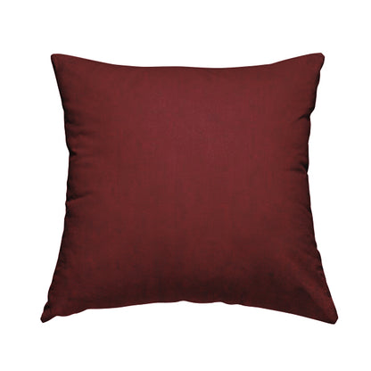 Aldwych Herringbone Soft Wool Textured Chenille Material Red Burgundy Furnishing Fabric - Handmade Cushions