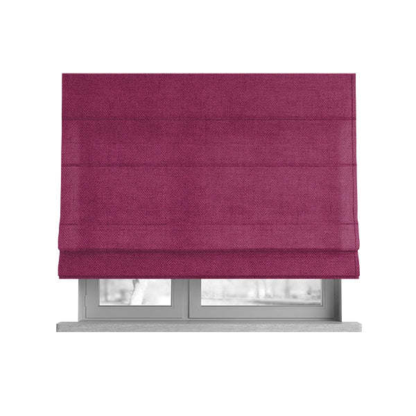 Aldwych Herringbone Soft Wool Textured Chenille Material Pink Furnishing Fabric - Roman Blinds