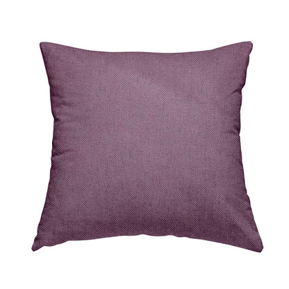 Aldwych Herringbone Soft Wool Textured Chenille Material Amethyst Purple Furnishing Fabric - Handmade Cushions