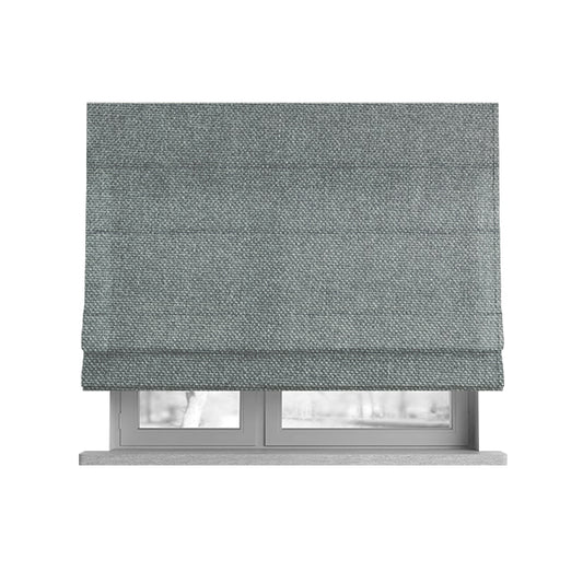 Astro Textured Basket Weave Plain Grey Silver Colour Upholstery Fabric CTR-37 - Roman Blinds