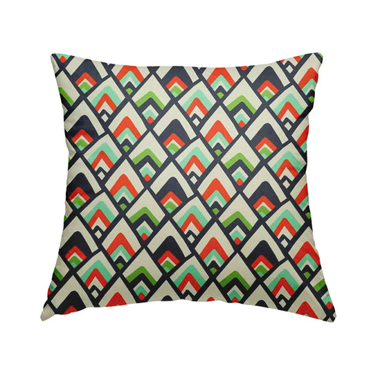 Freedom Printed Velvet Fabric Collection Geometric Pattern Upholstery Fabric CTR-46 - Handmade Cushions