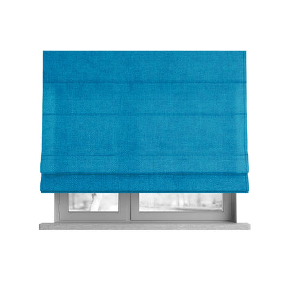 Aldwych Herringbone Soft Wool Textured Chenille Material Light Blue Furnishing Fabric - Roman Blinds