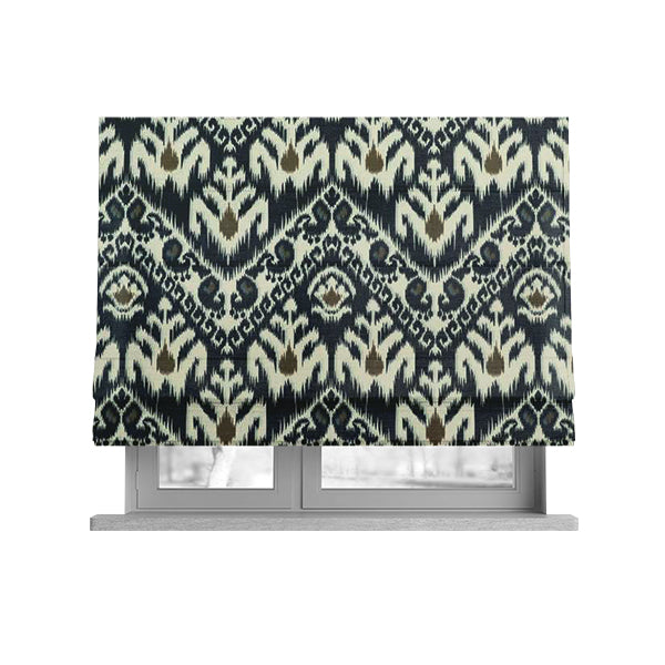 Freedom Printed Velvet Fabric Collection Designer Pattern Upholstery Fabric CTR-53 - Roman Blinds