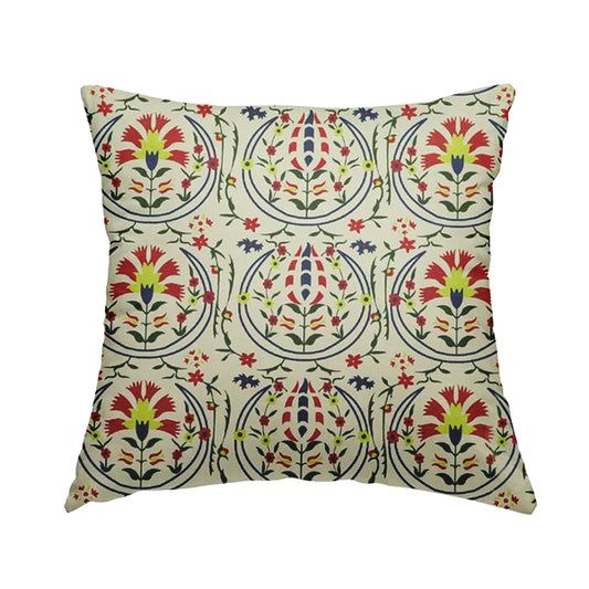 Freedom Printed Velvet Fabric Collection Chinese Oriental Inspired Pattern In Colorful Upholstery Fabric CTR-64 - Handmade Cushions