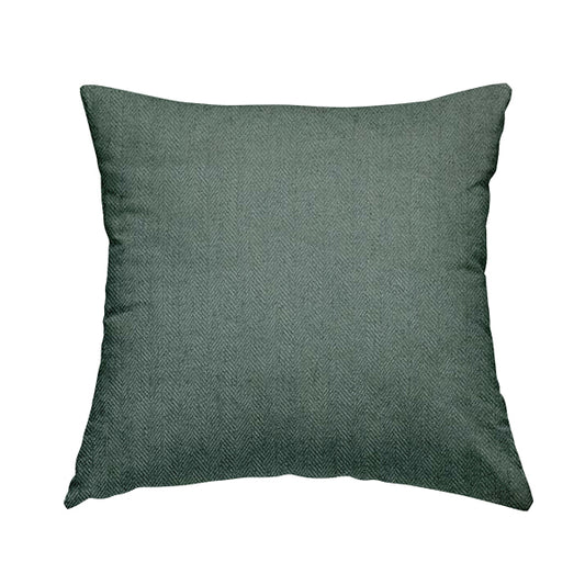 Aldwych Herringbone Soft Wool Textured Chenille Material Silver Grey Furnishing Fabric - Handmade Cushions