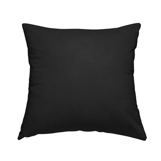 Aldwych Herringbone Soft Wool Textured Chenille Material Black Furnishing Fabric - Handmade Cushions
