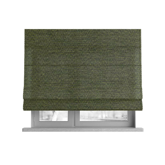 Metropolitan Collection Plain Chenille Smooth Textured Green Colour Upholstery Fabric CTR-107 - Roman Blinds