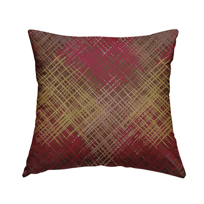 Milano Collection Purple Pink Colours In Abstract Pattern Chenille Furnishing Fabric CTR-170 - Handmade Cushions