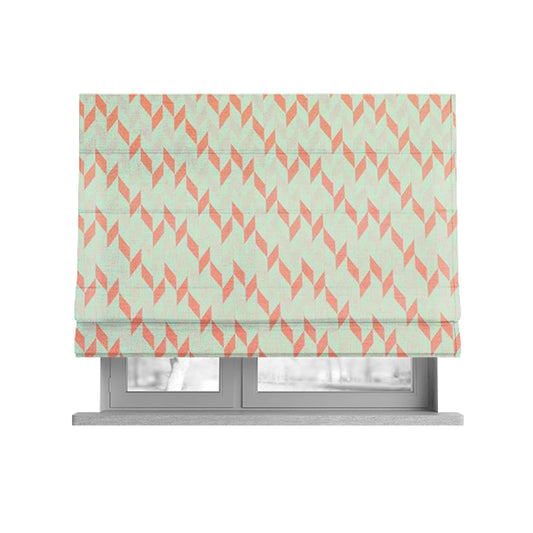 Zenith Collection In Smooth Chenille Finish Bright Fuschia Pink Colour Geometric Pattern Upholstery Fabric CTR-206 - Roman Blinds