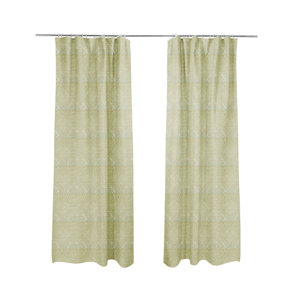 Alvaro Velveteen Embossed Damask Pattern Upholstery Curtains Fabric In Light Green Colour - Made To Measure Curtains