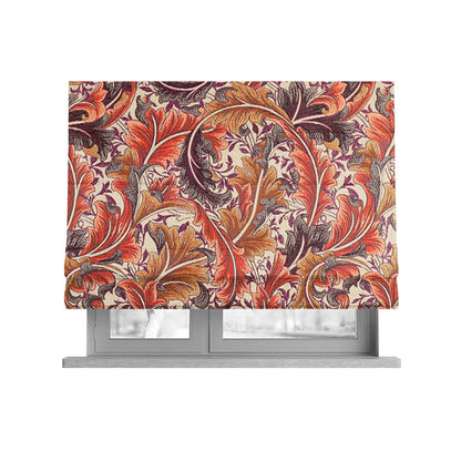 Colarto Collection Passion Colourful In Floral Pattern Chenille Furnishing Fabric CTR-259 - Roman Blinds