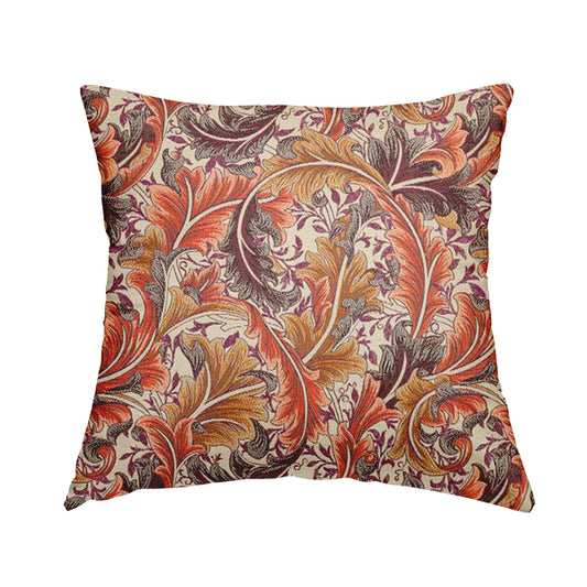 Colarto Collection Passion Colourful In Floral Pattern Chenille Furnishing Fabric CTR-259 - Handmade Cushions