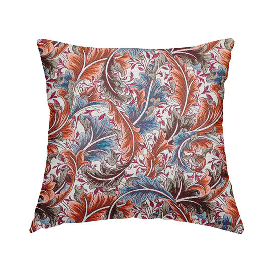 Colarto Collection Tropical Colours In Floral Pattern Chenille Furnishing Fabric CTR-265 - Handmade Cushions