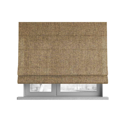 Coco Soft Weave Collection Flat Basket Weave Quality Fabric In Bronze Brown Colour Upholstery Fabric CTR-271 - Roman Blinds