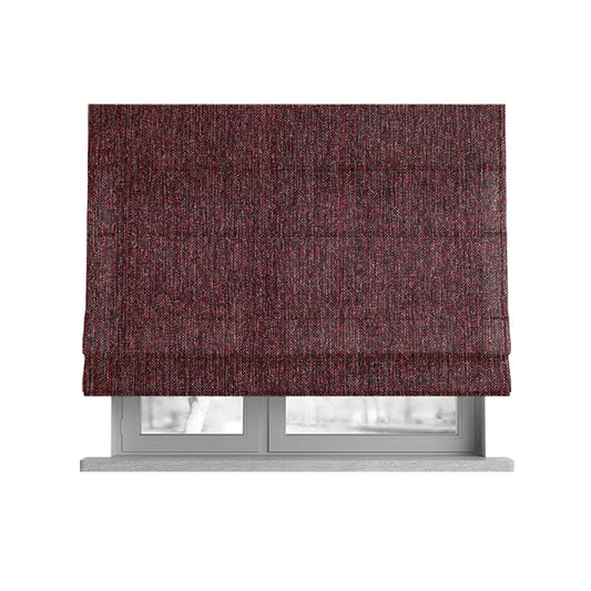 Coco Soft Weave Collection Flat Basket Weave Quality Fabric In Red Colour Upholstery Fabric CTR-273 - Roman Blinds
