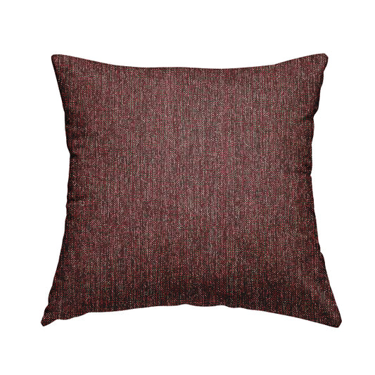 Coco Soft Weave Collection Flat Basket Weave Quality Fabric In Red Colour Upholstery Fabric CTR-273 - Handmade Cushions
