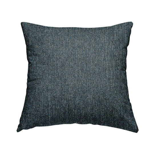 Coco Soft Weave Collection Flat Basket Weave Quality Fabric In Blue Colour Upholstery Fabric CTR-274 - Handmade Cushions