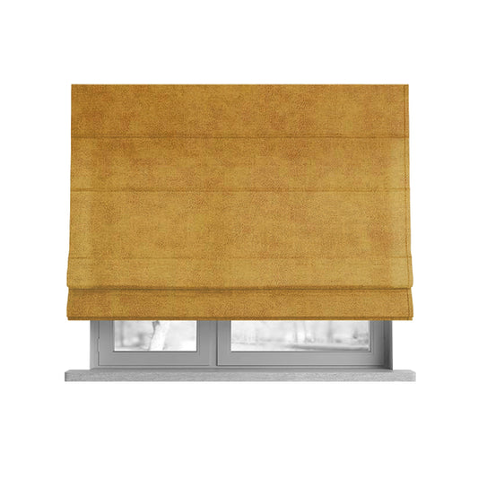 Elkhart Collection Soft Thick Durable Faux Suede Fabric In Yellow Colour Upholstery Fabric CTR-296 - Roman Blinds
