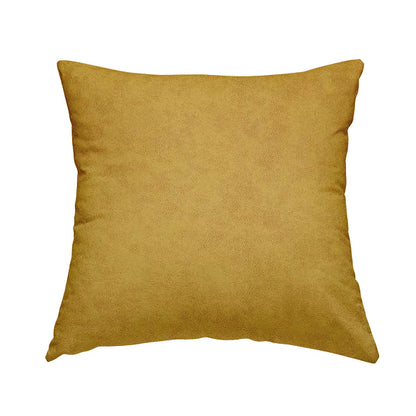 Elkhart Collection Soft Thick Durable Faux Suede Fabric In Yellow Colour Upholstery Fabric CTR-296 - Handmade Cushions