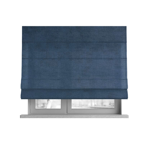 Elkhart Collection Soft Thick Durable Faux Suede Fabric In Blue Colour Upholstery Fabric CTR-297 - Roman Blinds