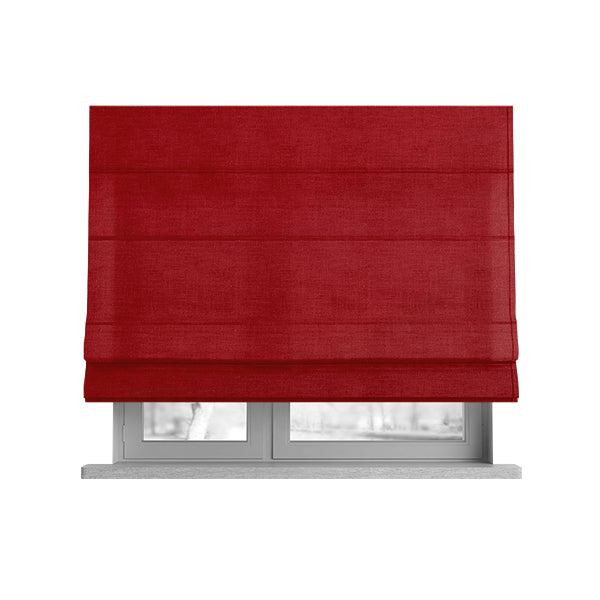 Playtime Plain Cotton Fabrics Collection Red Colour Water Repellent Upholstery Fabric CTR-314 - Roman Blinds