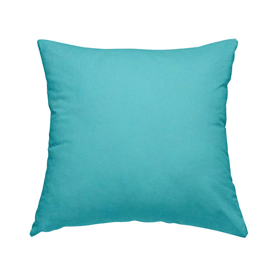 Playtime Plain Cotton Fabrics Collection Teal Blue Colour Water Repellent Upholstery Fabric CTR-319 - Handmade Cushions