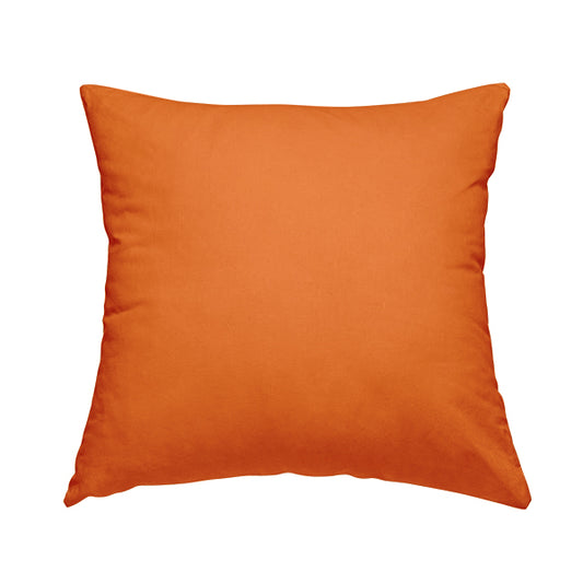 Playtime Plain Cotton Fabrics Collection Orange Colour Water Repellent Upholstery Fabric CTR-321 - Handmade Cushions