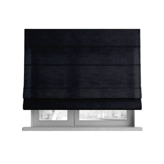 Playtime Plain Cotton Fabrics Collection Black Colour Water Repellent Upholstery Fabric CTR-323 - Roman Blinds