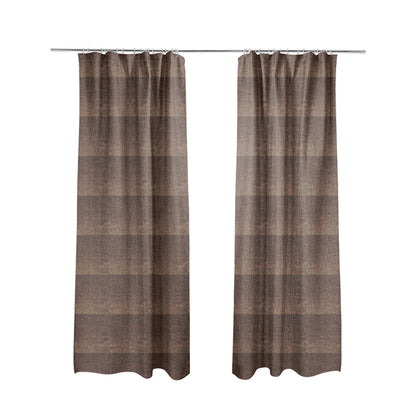 Kansas Distressed Caramel Brown Coloured Velour Velvet Upholstery Curtains Fabric - Made To Measure Curtains