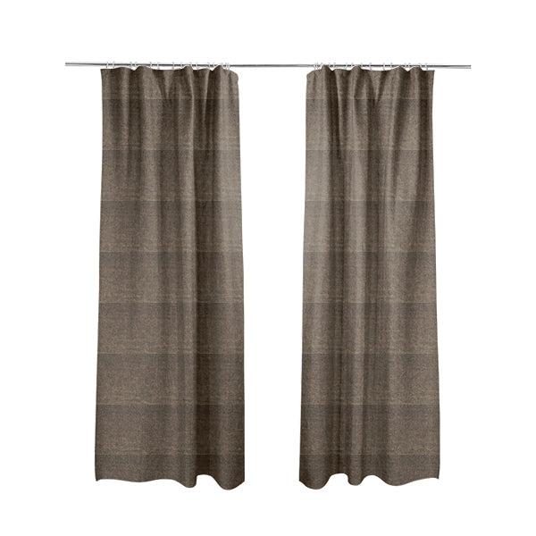 Kansas Distressed Cedar Brown Coloured Velour Velvet Upholstery Curtains Fabric - Made To Measure Curtains