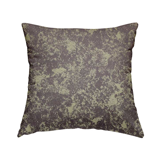 Mica Designer Fabrics Semi Plain Abstract Pattern Chenille Upholstery Fabric In Purple Colour CTR-395 - Handmade Cushions