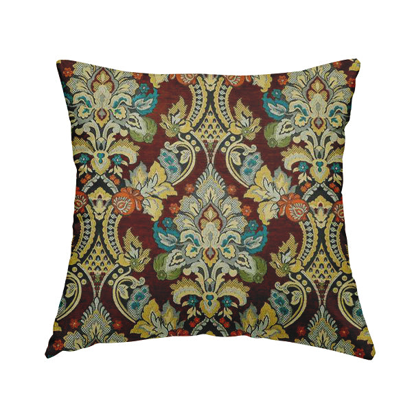Komkotar Fabrics Rich Detail Floral Damask Upholstery Fabric In Rustic Colour CTR-404 - Handmade Cushions