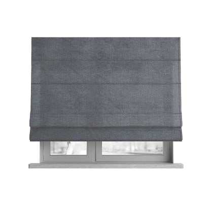 Ammara Soft Crushed Chenille Upholstery Fabric Silver Grey Colour - Roman Blinds