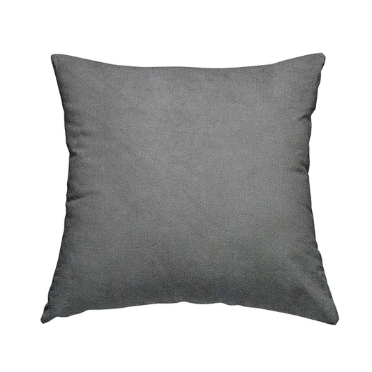 Ammara Soft Crushed Chenille Upholstery Fabric Silver Grey Colour - Handmade Cushions