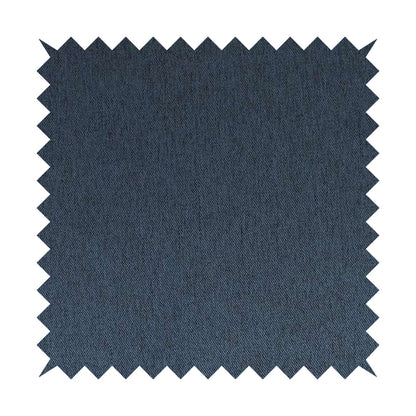 Davos Flat Weave Chenille Upholstery Fabrics In Prussian Blue - Roman Blinds