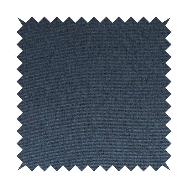 Davos Flat Weave Chenille Upholstery Fabrics In Prussian Blue - Made To Measure Curtains