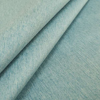 Davos Flat Weave Chenille Upholstery Fabrics In Light Blue