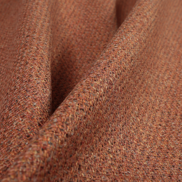 Dawson Textured Weave Furnishing Fabric In Orange Colour - Roman Blinds