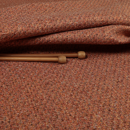 Dawson Textured Weave Furnishing Fabric In Orange Colour - Roman Blinds